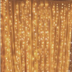 Twinkle Star led curtain Warm Gold String Lights